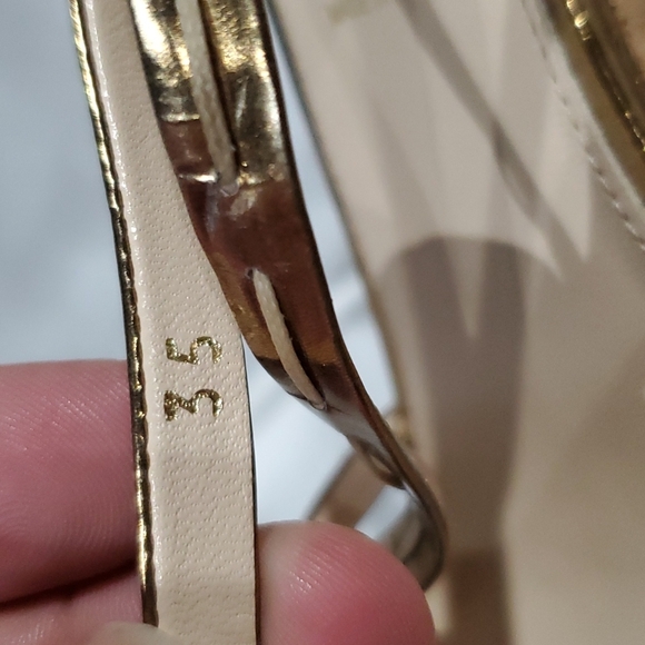 Prada gold cork platform heeled sandals gorgeous - Picture 11 of 13